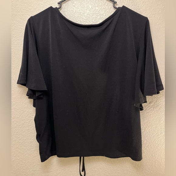 Express Ruched Black Top - Picture 2 of 3
